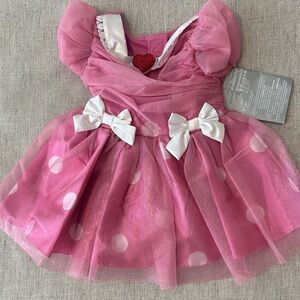 NWT Disney Pink and White Kids Costume Dress